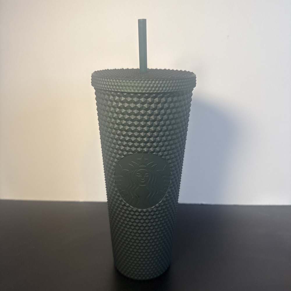 2022 Starbucks Matte Dark Green Studded Tumbler Cold Cup Venti 24oz NEW